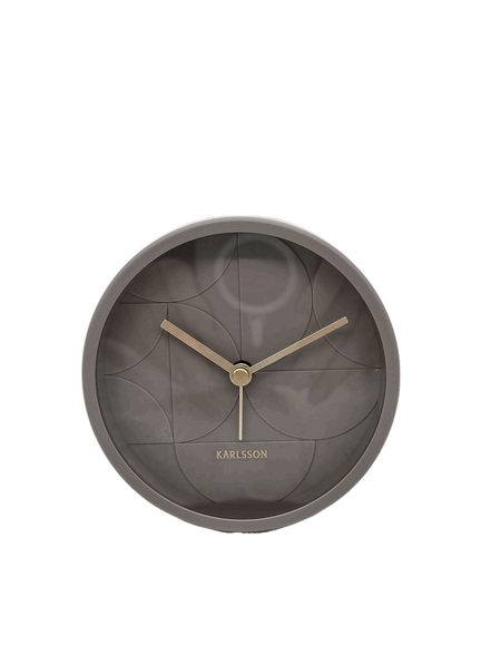 Wecker "Echelon Circular" Stonefarben - Konceptpunkt Home, Deko und mehr …