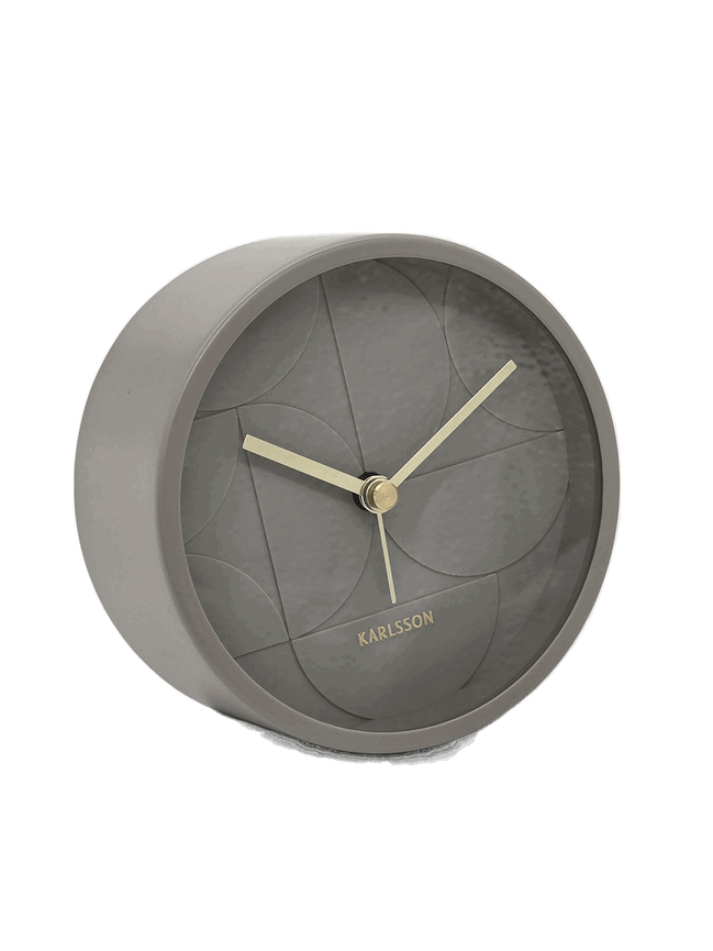 Wecker "Echelon Circular" Stonefarben - Konceptpunkt Home, Deko und mehr …