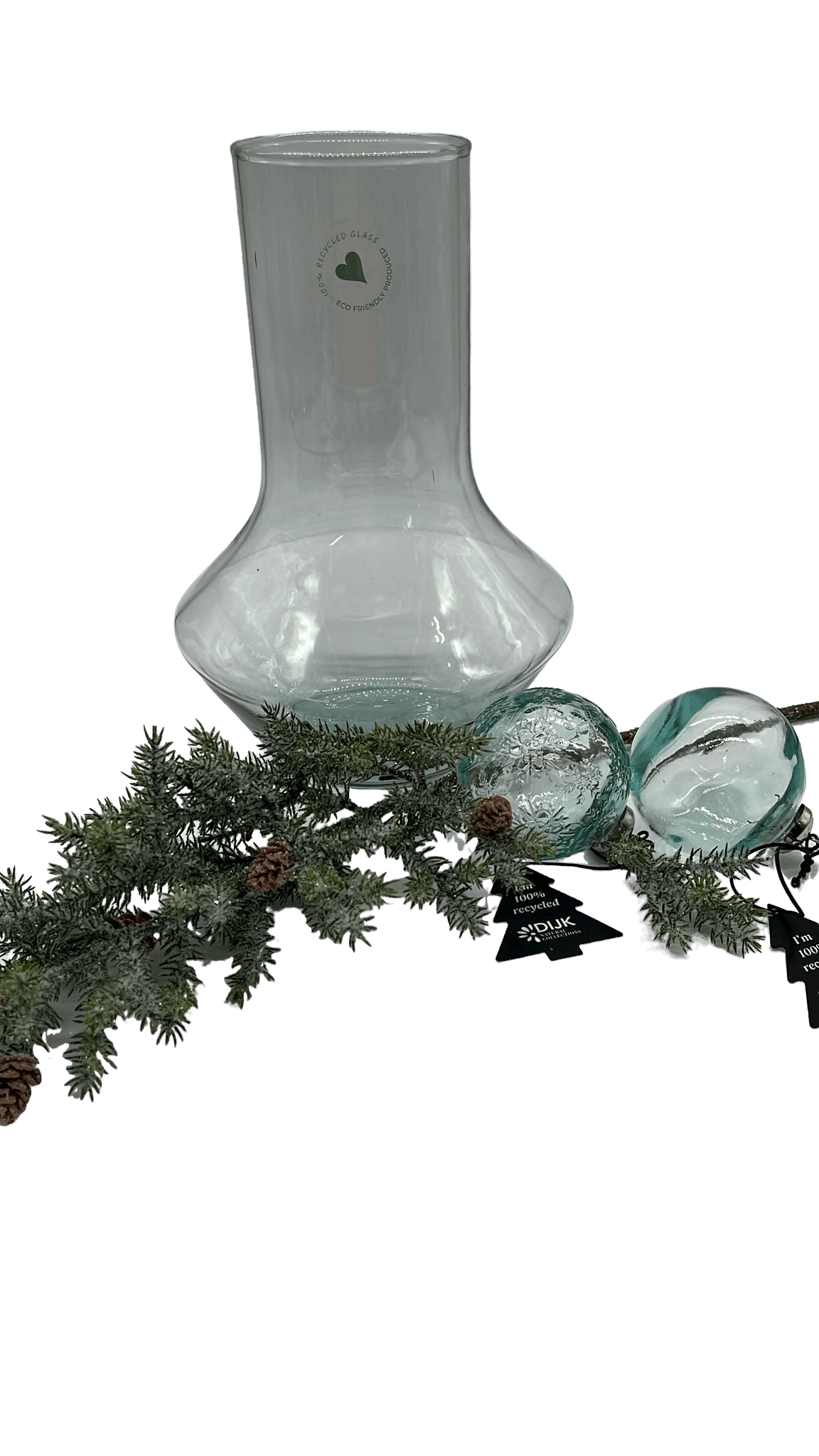 Weihnachtskugeln aus recycletem Glas mit Muster - Konceptpunkt Home, Deko und mehr …