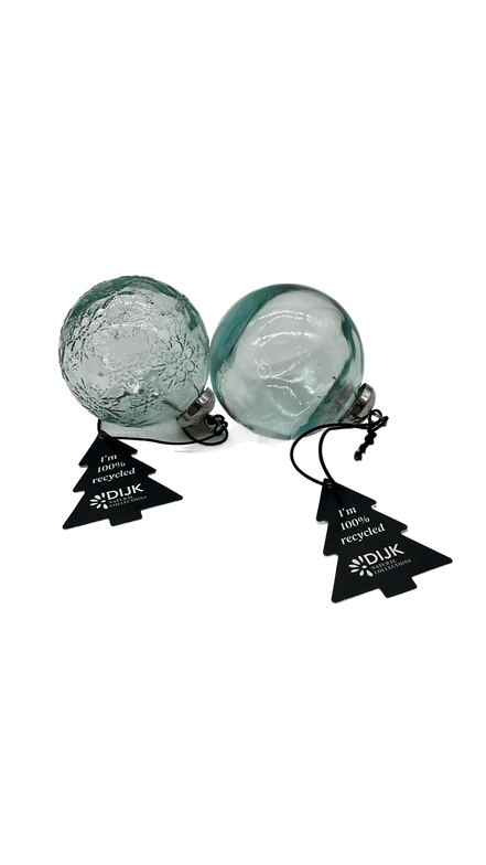 Weihnachtskugeln aus recycletem Glas mit Muster - Konceptpunkt Home, Deko und mehr …