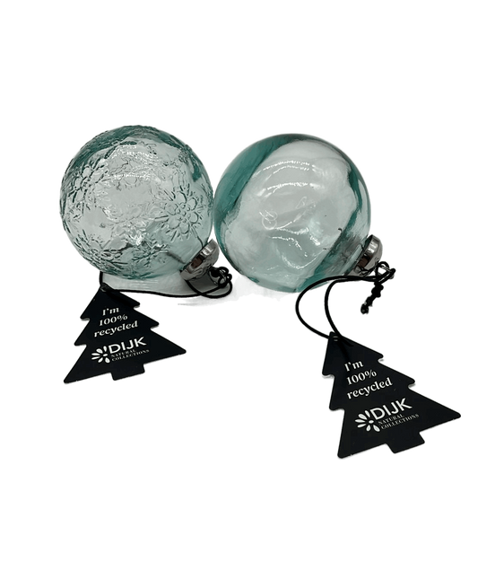Weihnachtskugeln aus recycletem Glas mit Muster - Konceptpunkt Home, Deko und mehr …