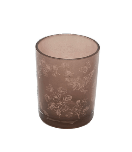 Windlicht aus Glas mit Vogelmotiv