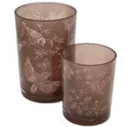 Windlicht aus Glas mit Vogelmotiv pimis living by Konceptpunkt