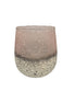 Windlicht Glas Rosa Gold