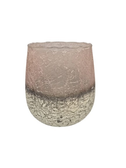 Windlicht Glas Rosa Gold DIJK